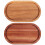 Serviertablett aus Holz, hellbraun, 20 x 11,8 cm 3