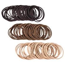 100 elastici per capelli in tinta unita, fermacoda, cordini per capelli, elastici per capelli per donne e ragazze