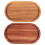 Serviertablett aus Holz, hellbraun, 20 x 11,8 cm 4