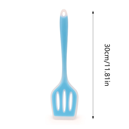 Espátula de silicone flexível roxa resistente ao calor para virar panquecas, peixes e outros utensílios de cozinha. 30 cm (11,8 polegadas) 1