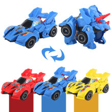Voiture dinosaure transformable de 15 cm pour enfants – Se transforme en dinosaure, sans piles, en plastique robuste, cadeau idéal pour les