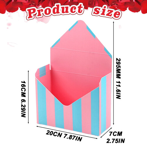 Valentine Envelope Boxes Folding Paper Gift Boxes 12 Pack 2
