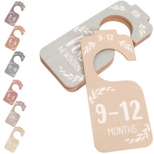 8 pcs Wooden Infant Closet Size Dividers Baby Clothes Size Organizer Dividers for Closet