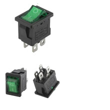 KCD1 Rocker Switch 2/3/4 Pin 15x21mm 6A 250V Black Red Green