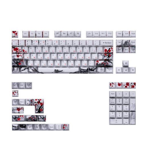 Καπάκια πλήκτρων Plum BlossomΚαπάκια πλήκτρων OEM 5 πλευρών με 128 πλήκτρα, πολλαπλές