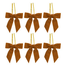 6 Samt-Weihnachtsschleifen, 7,9 cm (3,1 Zoll), zum Verschließen, für Weihnachtsbaum, Geschenke, Verpackung, Kränze, Hochzeiten & Partys –