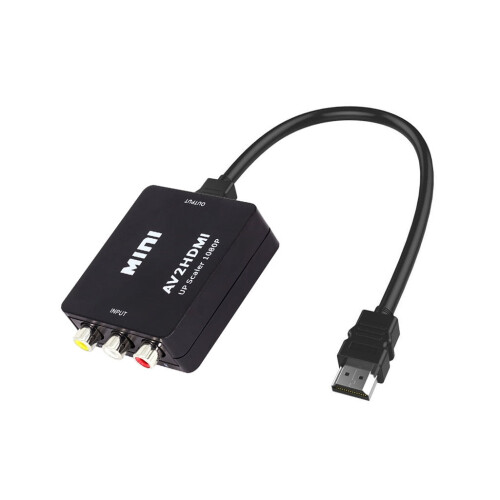 Μετατροπέας AV σε HDMI, Μετατροπέας ήχου/βίντεο RCA σε HDMI1080P Mini CVBS, PAL/NTSC, Συμβατός με 2