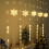 Outdoor Icicle Snowflake Curtain Lights with Remote Control 3