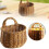 Large Wall-Mounted Wicker Storage Basket with Handle – Hanging Kitchen Organizer 2