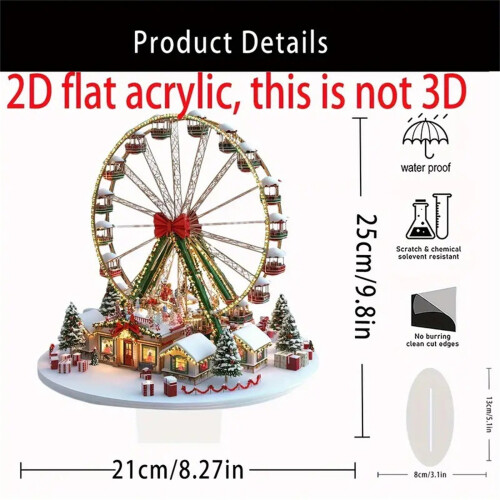 Christmas Ferris Wheel Acrylic Ornament 22cm 1