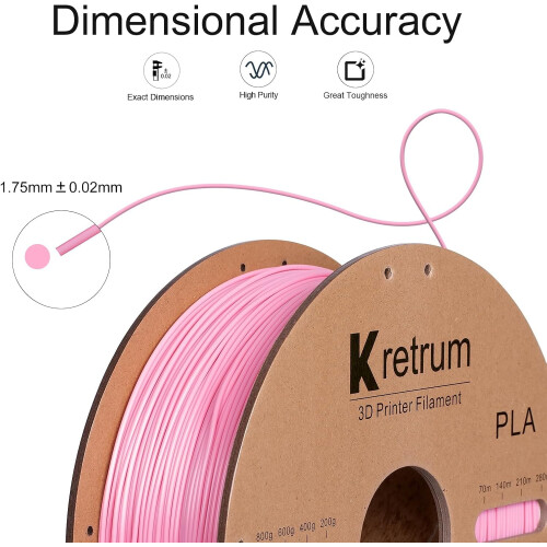 Rosa PLA3D-Filament, 1,75 mm, 1 kg 1