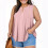 Γυναικείο τοπ με V λαιμόκοψη, φαρδιά, για μεγάλα μεγέθη, χωρίς μανίκια και 1