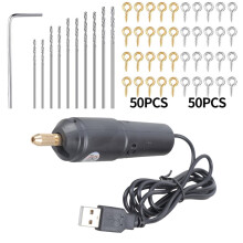 Juego de herramientas para taladro eléctrico manual YIEMEEN, kit de taladro eléctrico con 10 brocas para la fabricación de joyas de resina,
