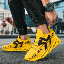 Chaussures homme, chaussures de course unisexes, couleur unie, respirantes, confortables et tendance, pour couples, baskets pour homme, Z01 Jaune,