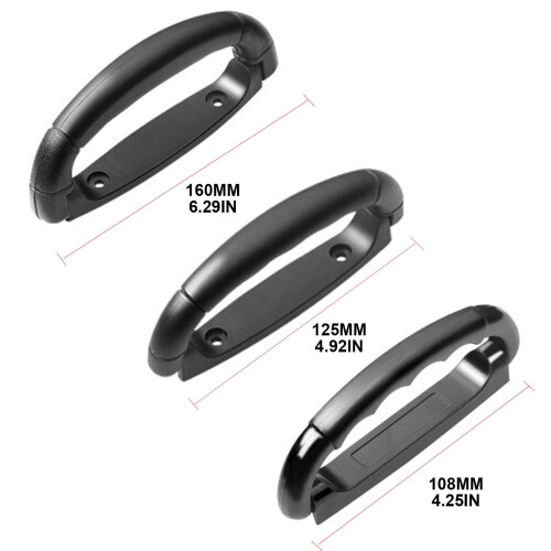 Black Plastic Pulls Long Luggage Handle Toolbox Grip Replacement Suitcase Side Holder Side Carrying Pull Easy to install 1
