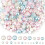 Pérolas de plástico com base plana, 60g, imitação de pérolas, strass com base plana, rosa, azul e branco. Pérolas semicirculares com base plana. 1