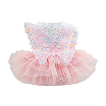 Sprankelend tutu-jurkje voor kleine puppy's met kanten afwerking.