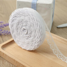 Weißes Spitzenband auf Rolle zum Nähen und Basteln, 30 Yards