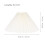 Lampe de table MUSEYA avec abat-jour plissé, beige, 1 pièce 5