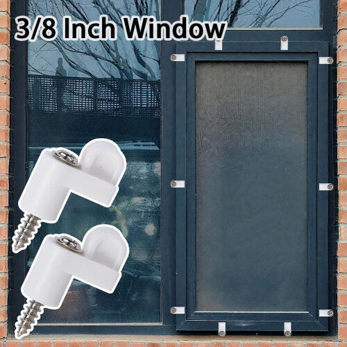 Window Screen Clips with Screws – Black Storm Window Holder Clips for Easy Installation 2