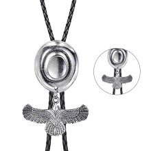 Elegante cowboyhoed bolo das, verstelbare ketting van legering