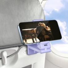 Flygplanstelefonhållare Universal i flyg Handsfree-visning med Multidirektionell Dual360 Rotation (Lavendel)