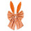 Easter wreath bow rustic fabric 16 inch orange 2