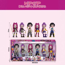 (Style-A) 6PCS Kpop Demon Hunters Action Figure Kids Toy Xmas Gift PVC Rumi Mira Zoey Doll