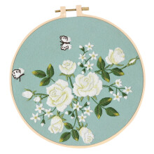 Clearance! Embroidery Diy Full Range of Embroidered Cross-Stitch Embroidered Fabrics with Floral Kits