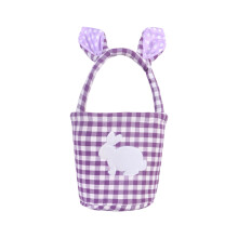 Panier de Pâques avec poignée – Sac fourre-tout léger en tissu pour la chasse aux œufs, le rangement des bonbons et la décoration printanière