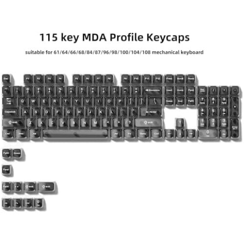 Copritasti MDA grigi trasparenti per switch MX – 115 tasti 1