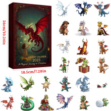 Calendrier de l'Avent Voyage Magique 2025 – Coffret cadeau surprise de 24 jours, 26 x 18,5 cm, Décorations et cadeaux de Noël