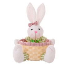 Plato de dulces de Pascua, cesta de Pascua de conejito, cesta de almacenamiento de dulces de Pascua, A