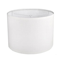 Abat-jour tambour blanc 13 x 10 po, en lin fait main, compatible avec les lampes de table, les lampadaires et les lustres
