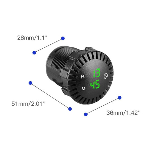 Αδιάβροχο 12V/24V Auto Car Boat Motorcycle 24 ώρες για αφής Ψηφιακό ρολόι LED Οθόνη SUV Πίνακας 1