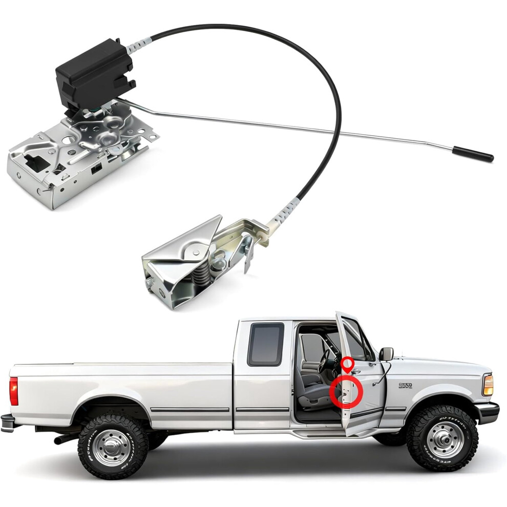 F4tz-15219A64-A Door Latch Lock Assembly, Front Right (Rh) For 1992Â1997 Ford F350/F250, 1992Â1996 F150/Bronco Â Compatible With Ford 9448990535545