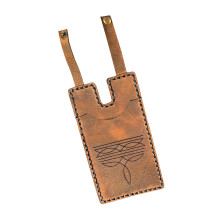 Kortholder i vestlig skinn – 18x6 cm
