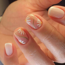 Faux ongles brillants courts carrés 24 pièces