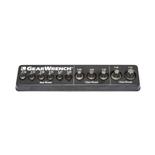 Low Profile Torx Wrench Insert Bit Set for 6 and 12-Point Wrenches (11-Piece)