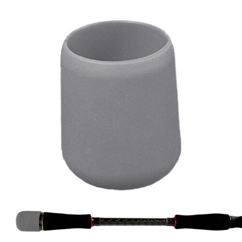 Protetor de extremidade de silicone para vara de pesca – Alta elasticidade, antiderrapante e com absorção de impacto; compatível com varas