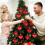 Heart-Shaped Christmas Tree Ornaments Silver 24 PCS 7