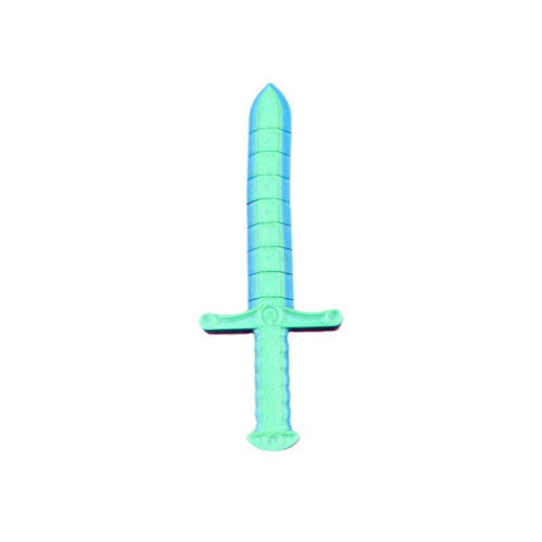 Fouet-épée flexible imprimé en 3D Cyan 16 cm