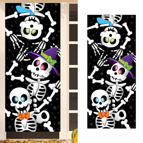 Κάλυμμα Πόρτας για το Halloween – Εσωτερική/Εξωτερική Διακόσμηση Σκελετού για Πόρτα, 1