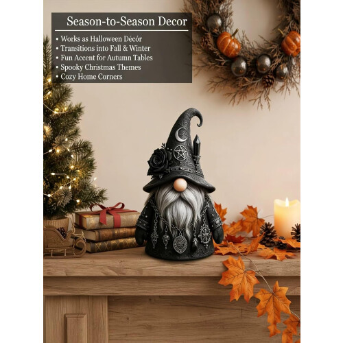 Gothic Wizard Gnome Figurine – Resin Decorative Statue 2