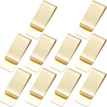 Pince à billets rectangulaire en acier inoxydable doré, lot de 1