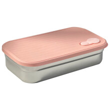 Boîte à bento en acier inoxydable à 2 compartiments pour adultes, contenants alimentaires réutilisables avec couvercles – Voyage, camping,