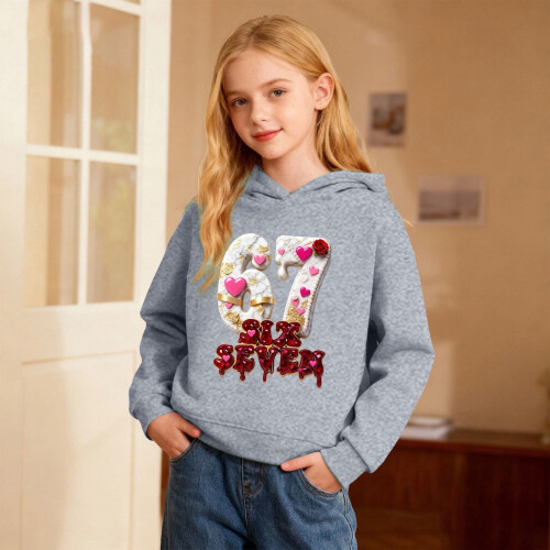 Jungen Kapuzenpullover mit Grafikprint, Langarm 1