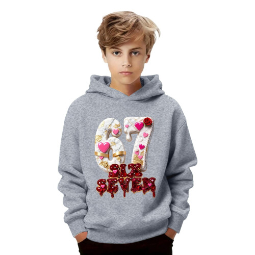Jungen Kapuzenpullover mit Grafikprint, Langarm 2