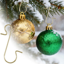 Ornament Hooks Ornament Hooks Ornament Hangers Ornament Hook for Trees Metal Wire Ornaments Hooks for Xmas Tree Decorations Hangin, Gold