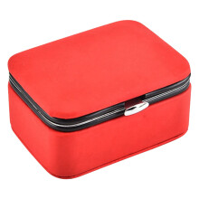 Organizator cutie de depozitare pentru cercei – Suport bijuterii din PU pentru butoni și cercei, compatibil cu cerceii de damă (roșu)